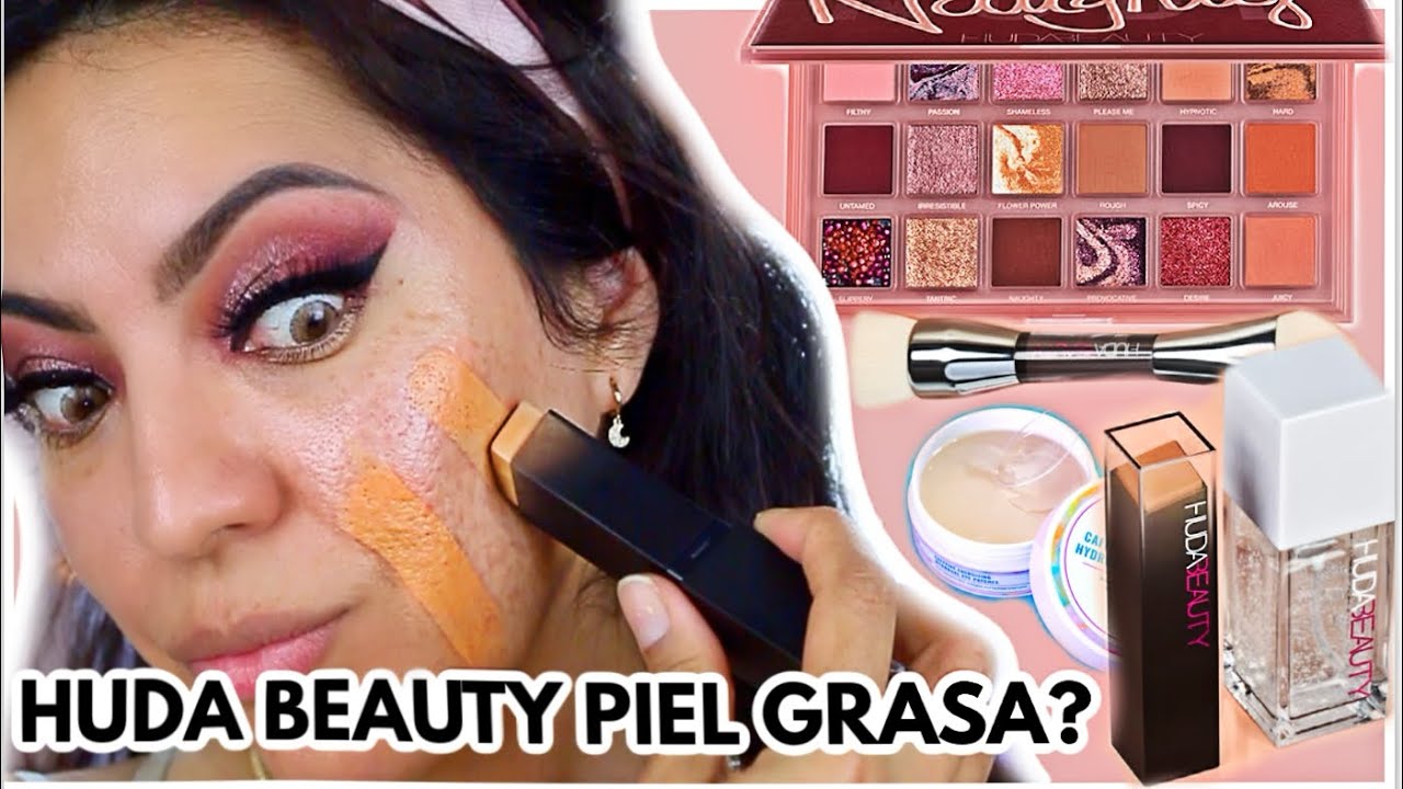 PROBANDO MAQUILLAJE: HUDA BEAUTY NAUGHTY EYEYSAHDOW PALETTE, BASE EN PIEL GRASA Y MAS♥BeautybyNena