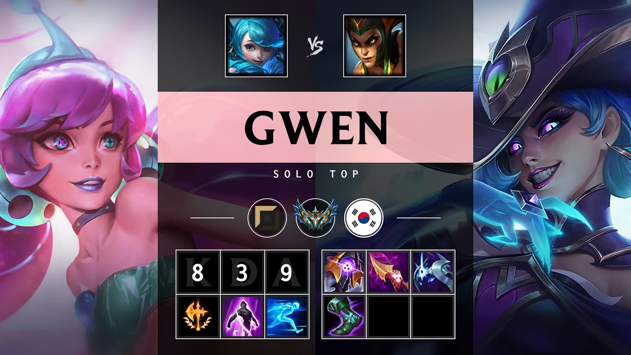 Gwen Top vs Cassiopeia - KR Challenger Patch 25.19