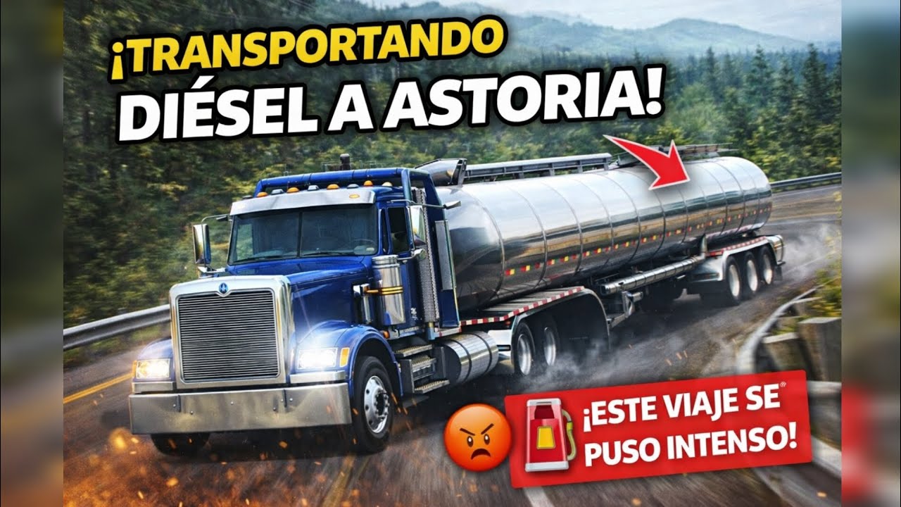 ¡Transportando DIÉSEL a Astoria! 🚛⛽ Este viaje se puso intenso