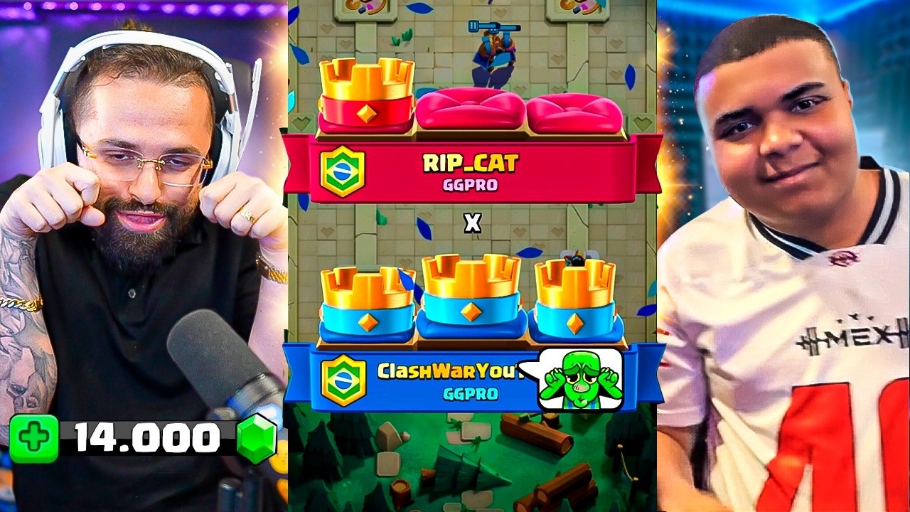 GEMEI TUDO PRO NÍVEL 16 E VIREI UM MONSTRO NO CLASH ROYALE! 💎👑