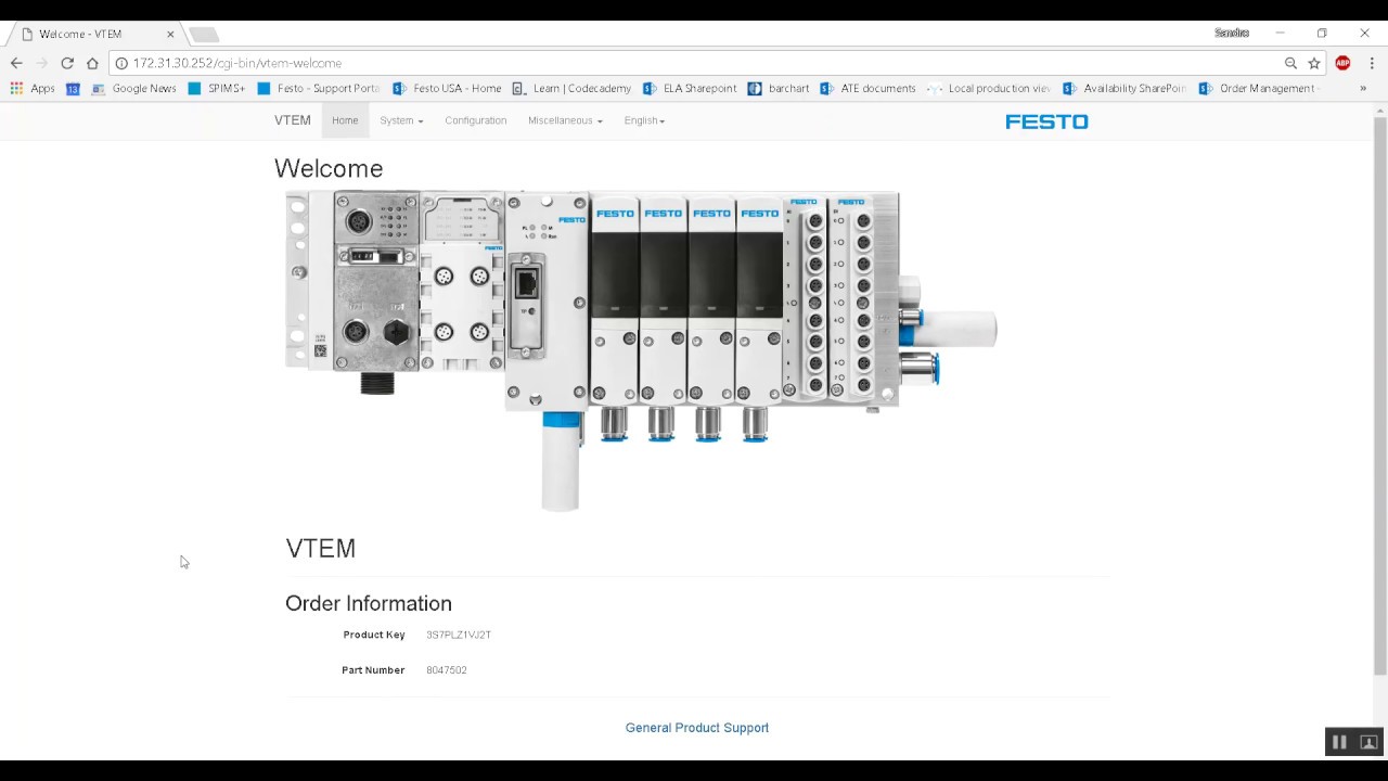 Festo Motion Terminal VTEM - WebVisu Overview (No Audio)