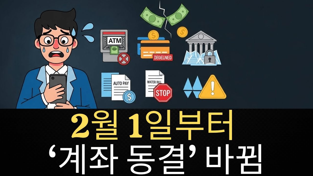 속보) 입출금 통장 쓰는 사람 필수 확인! 2026년 2월 1일부터 ‘계좌 동결’ 이렇게 달라집니다