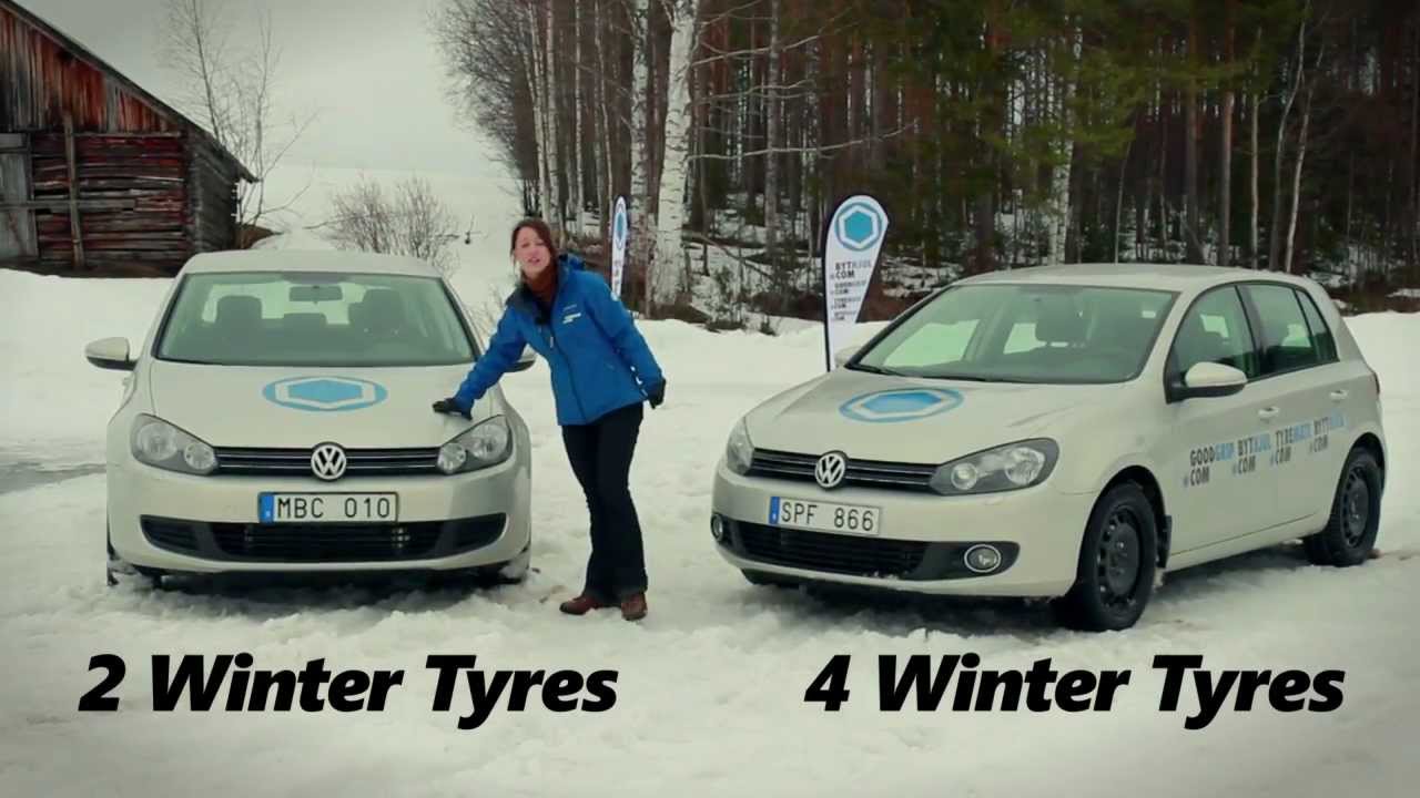 2 winter tyres vs 4 winter tyres