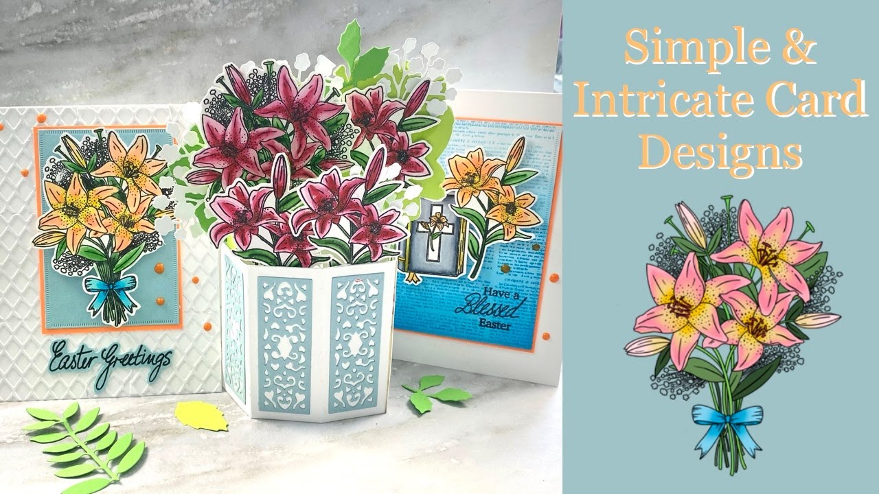 Simple Floral Card Designs & 360 Pop Up Vase Card