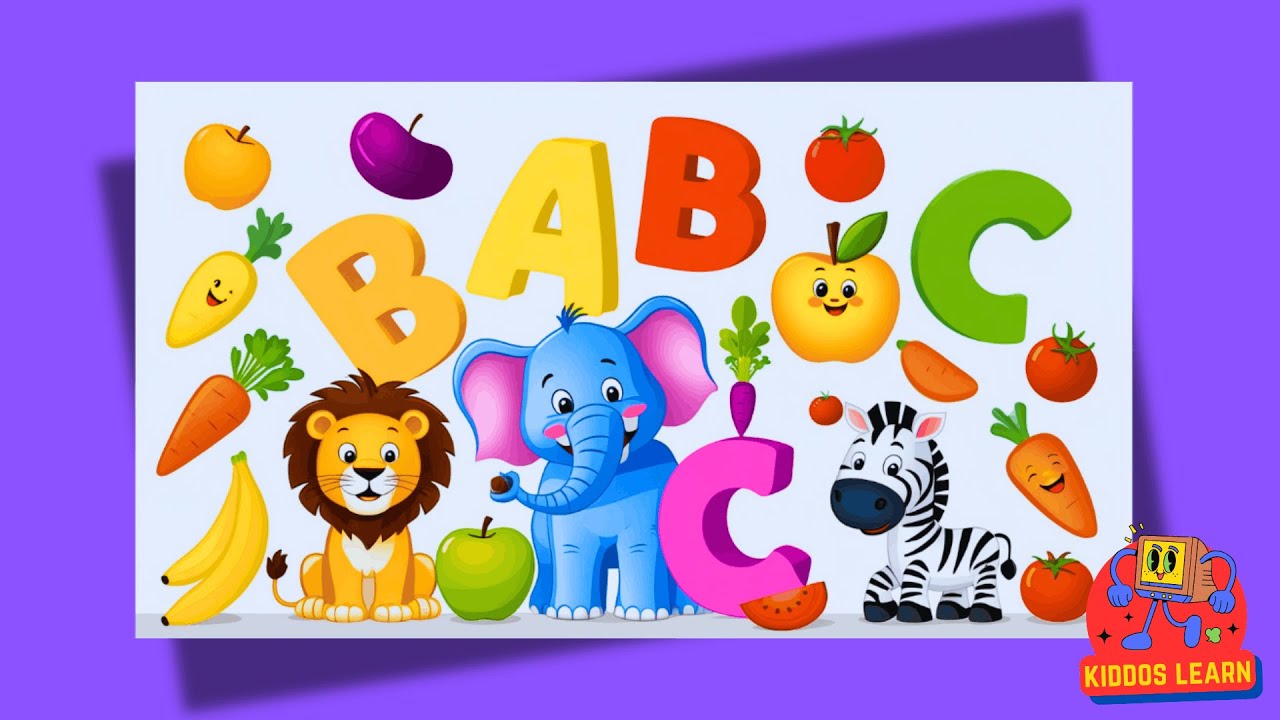 Alphabet Song A to Z 🌈 Animals, Fruits & Vegetables | ABCD Learning Video for Toddlers (30 Min)