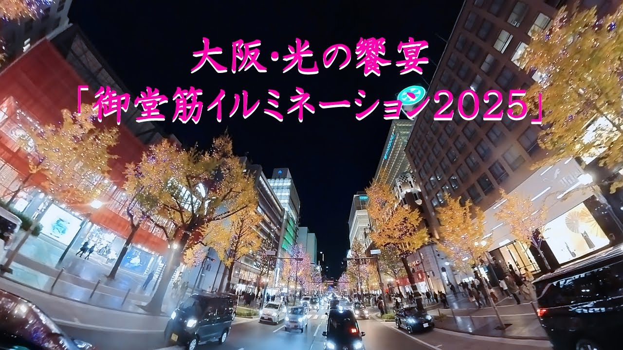 4k 大阪・光の饗宴2025「御堂筋イルミネーション」