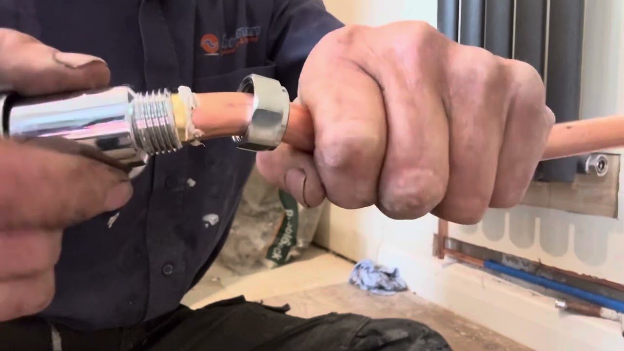 How to install and pipe up a vertical radiator #heating #plumbing #kitchen 