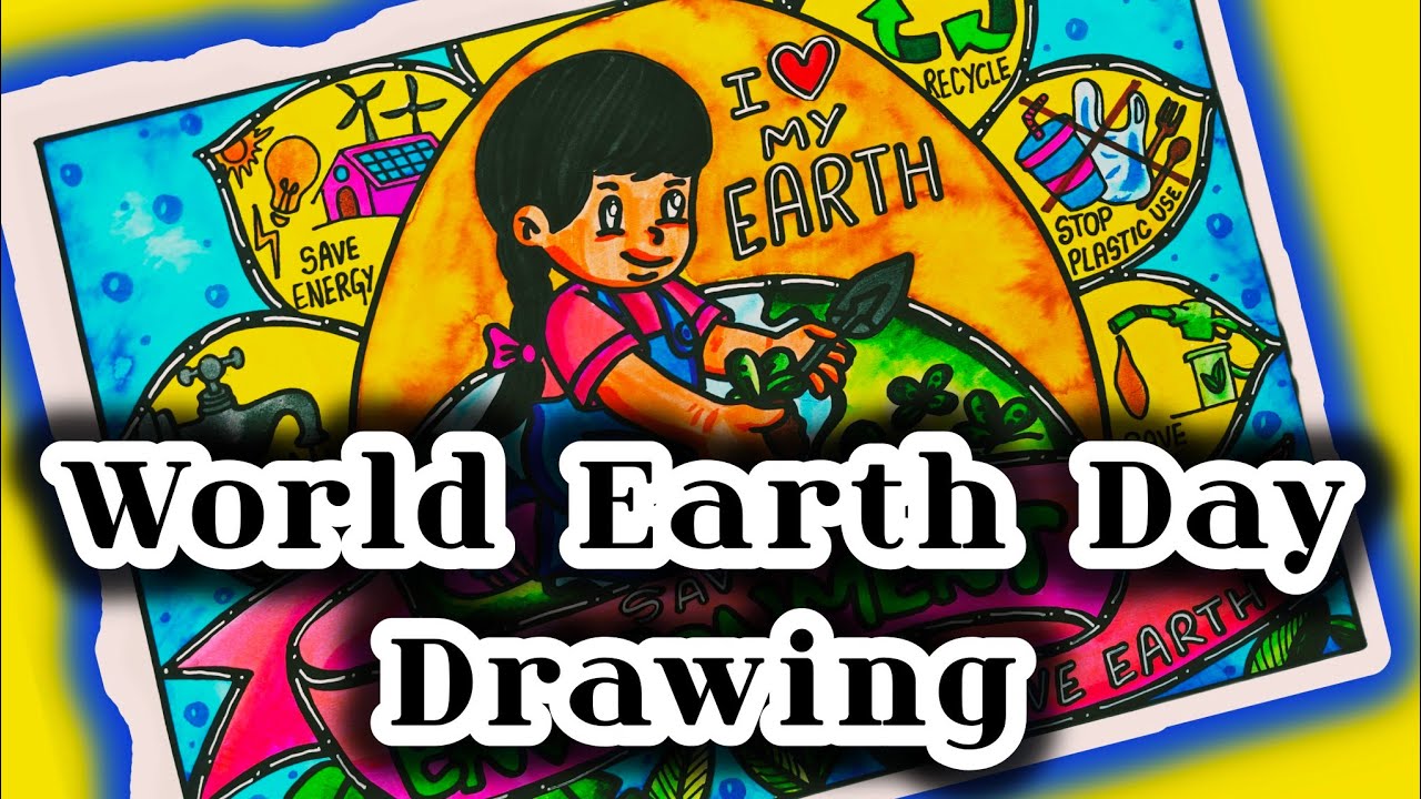 Earth Day Drawing / Earth Day Poster Drawing /World Earth Day Drawing / Environment Day Drawing