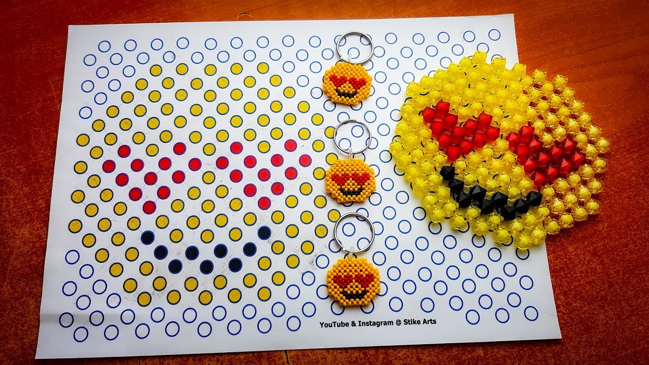 How to Make a Beaded Heart Eyes Emoji 😍 | Step-by-Step DIY Bead Tutorial for Beginners