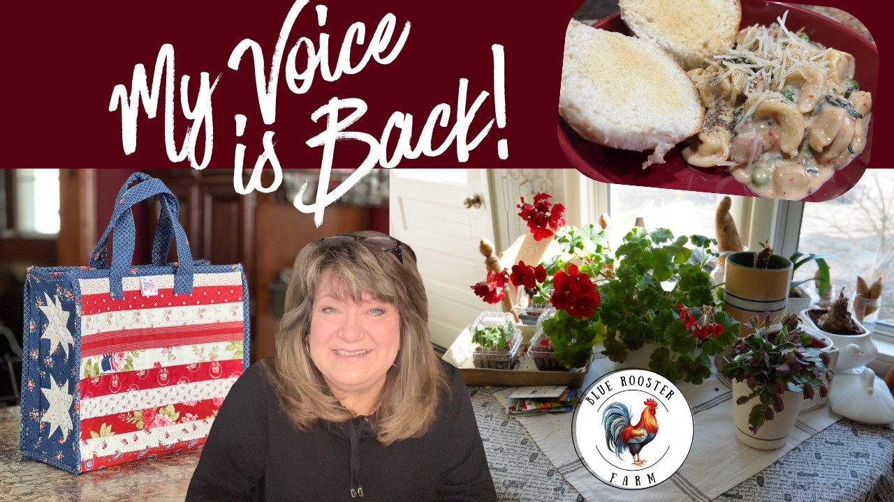 My Voice Is Back!  Catching Up: Propagating Plants, Creamy Tortellini & New Tote Bag Design