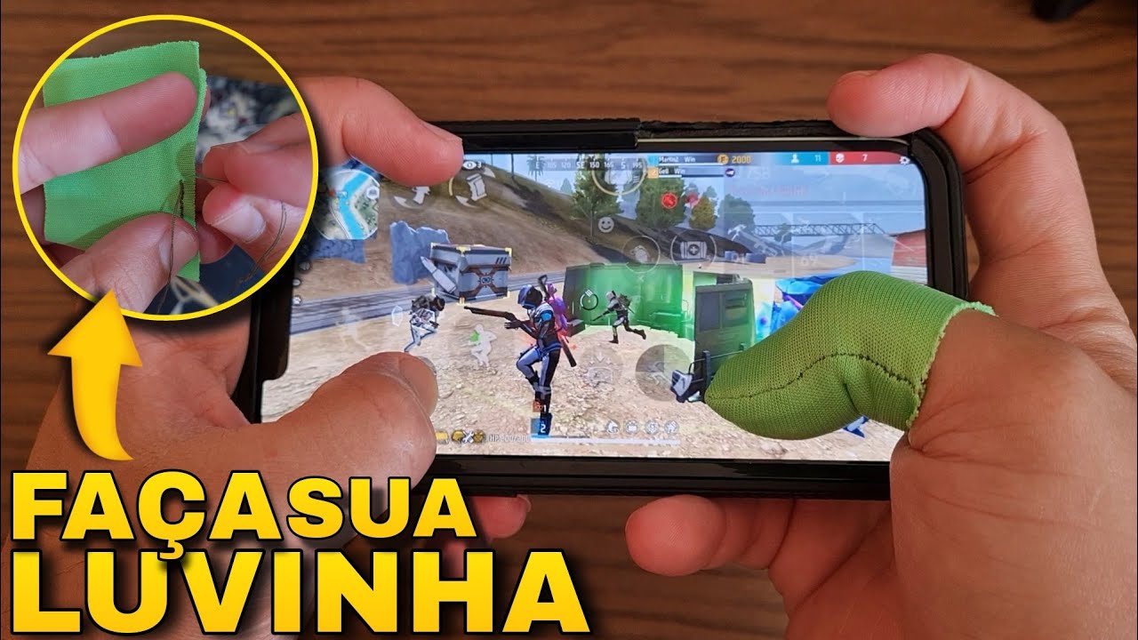 CRIEI MINHA PRÓPIA LUVINHA DE DEDOS PRA JOGAR FREE FIRE!!