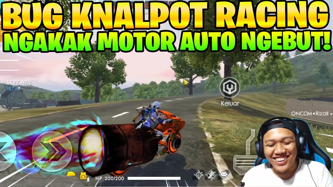 BUG TONG+MOTOR! NGAKAK JADI KNALPOT RACING! - Garena Free Fire