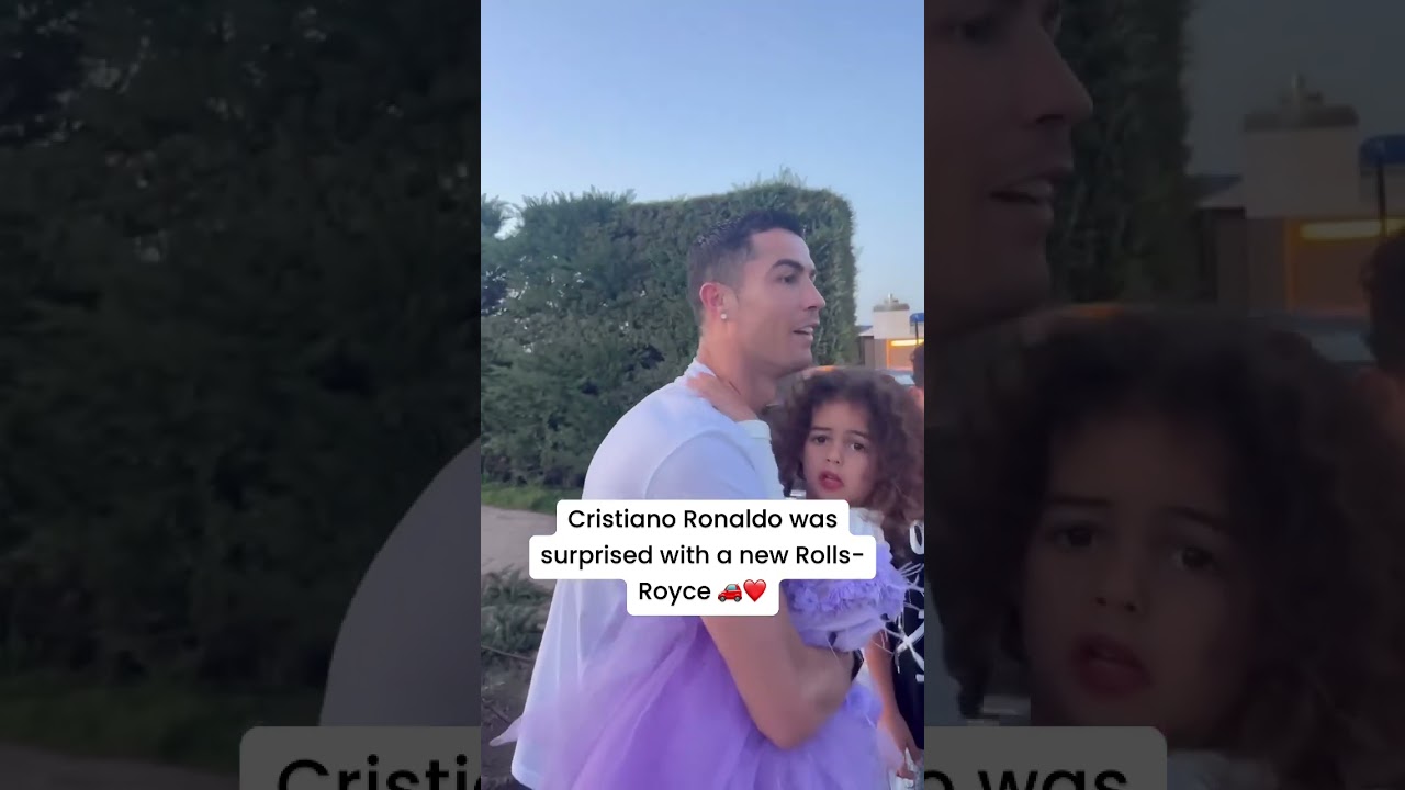 When Cristiano Ronaldo was surprised with a new Rolls-Royce for Christmas ❤️ (via @georginagio/IG)