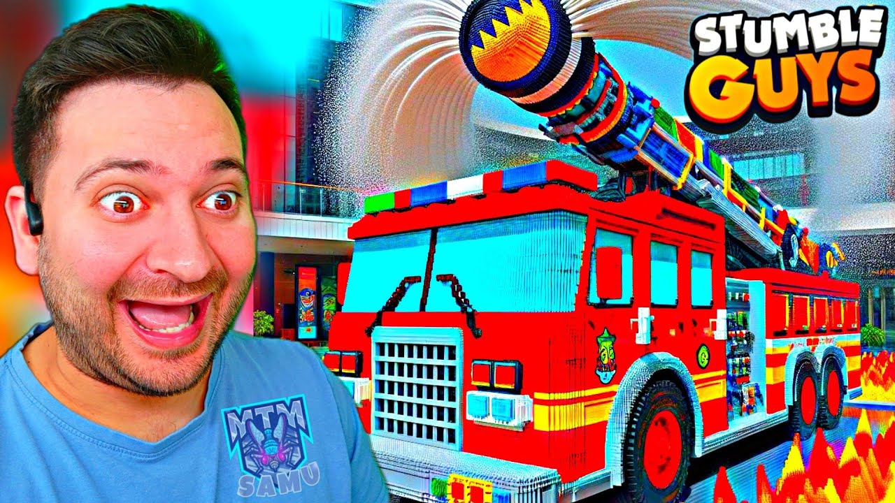 🚒 CAMIÓN DE BOMBEROS en STUMBLE GUYS!! 👨‍🚒 tremendo mapa pero.... podrá ganar?