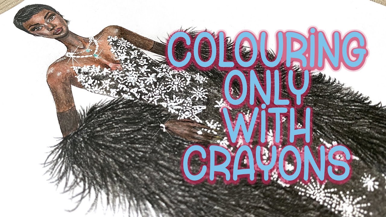 Colorare un figurino moda solo con le matite colorate