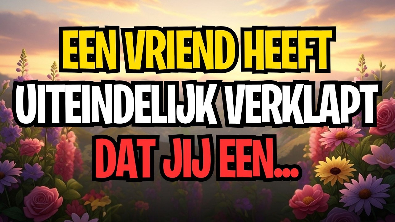 EEN VRIEND HEEFT UITEINDELIJK VERKLAPT DAT JIJ EEN...