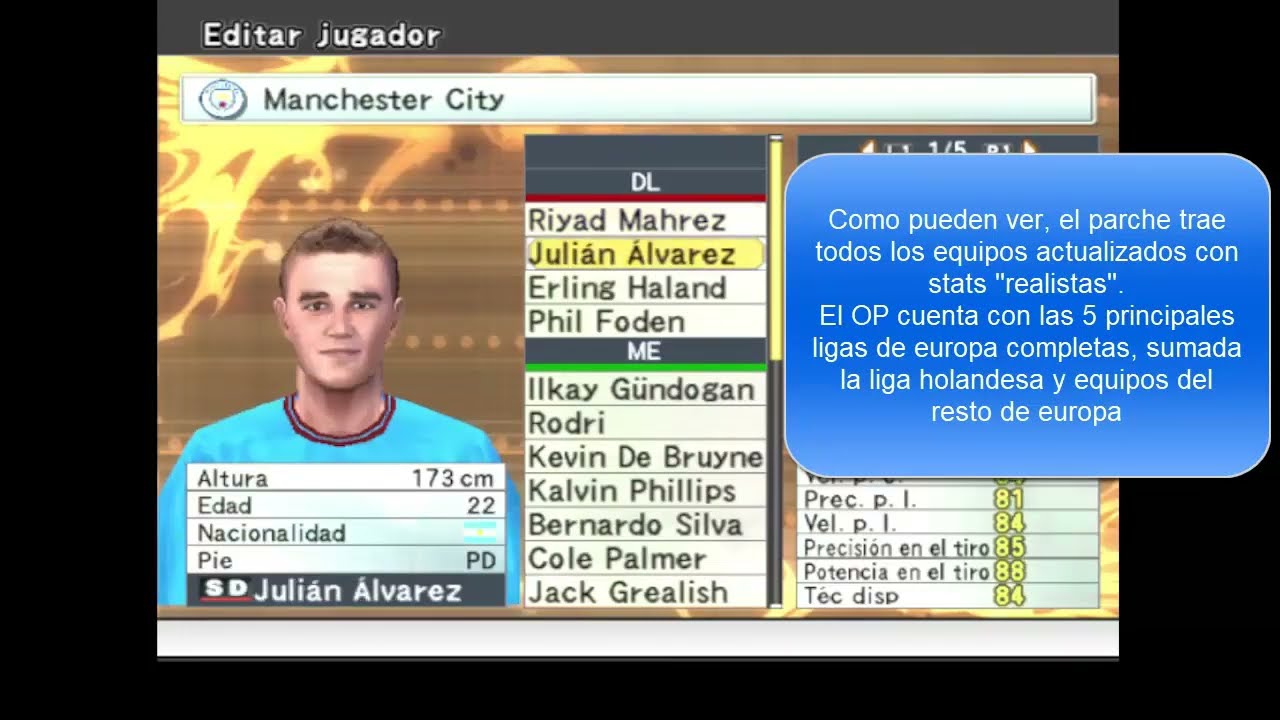 Option file sin kitserver PES 6 Actualizado febrero 2023 ligas europeas.