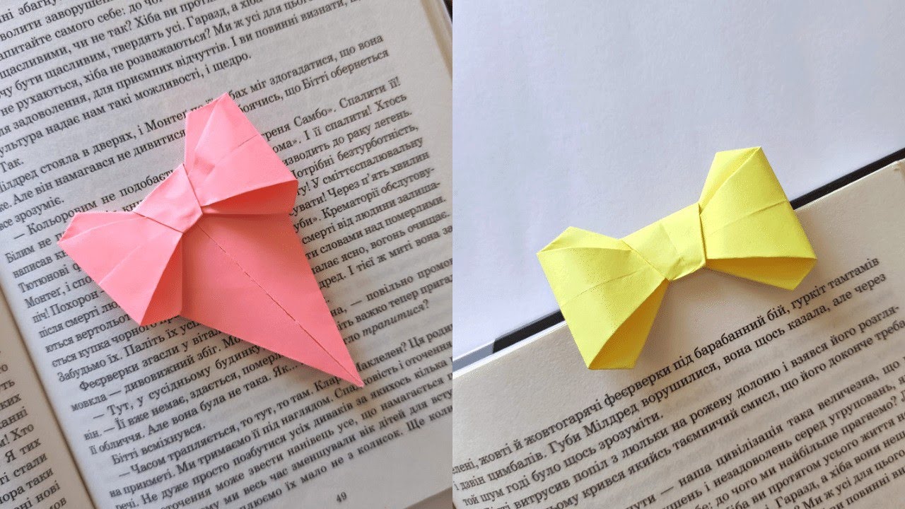 Origami BOW BOOKMARK | How to make a paper bookmarks