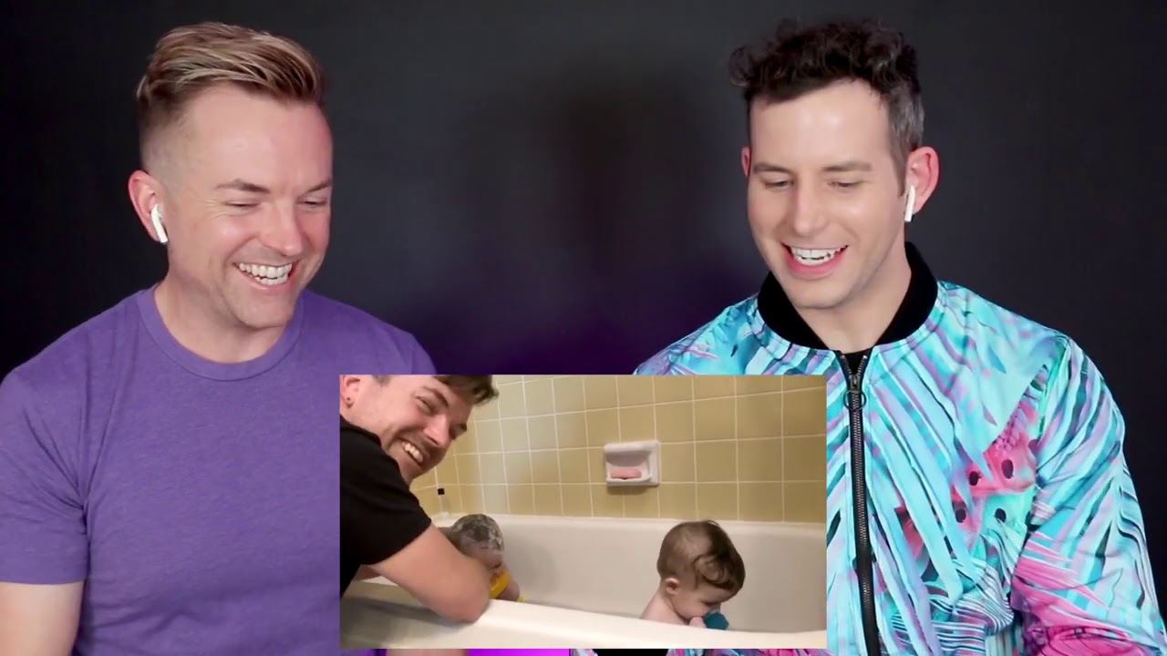 Gay Dads React - Then And Now: Twin Baby Girls Bath Time (10 Months Apart) - #TBT