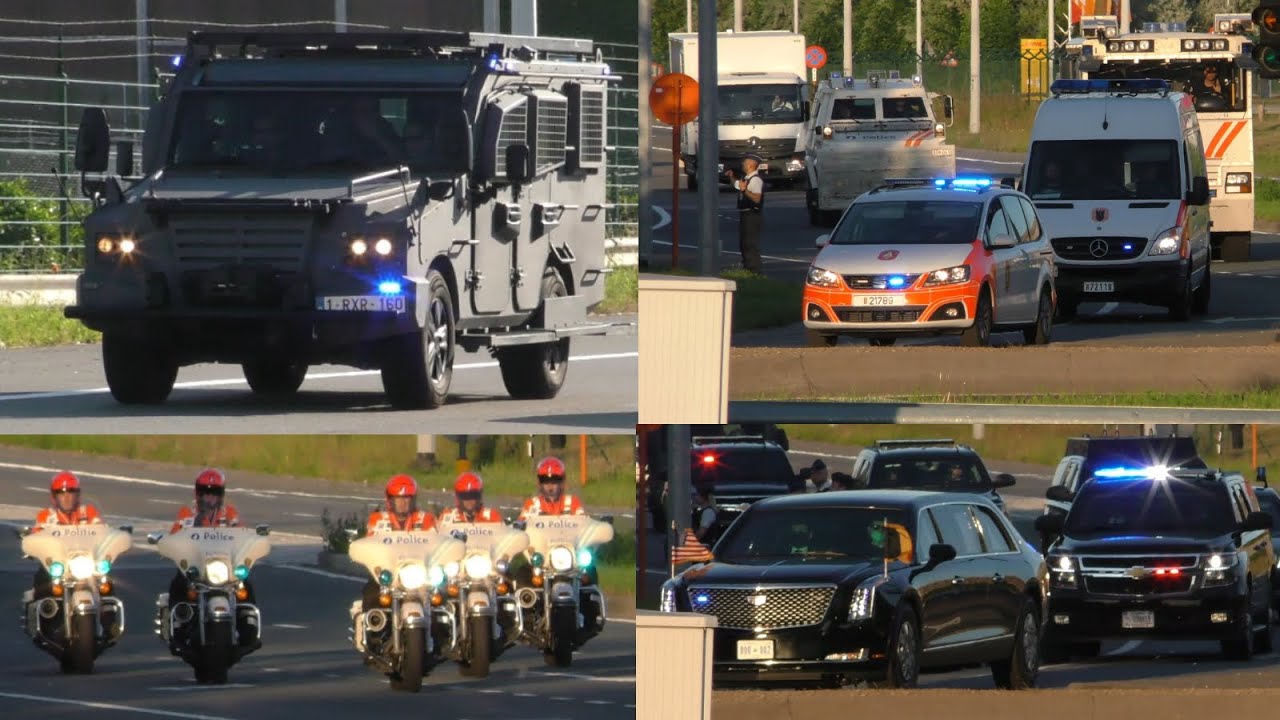 [Motorcade Joe Biden in Brussels] Lots of police responding around Brussels for 2021 NATO summit!