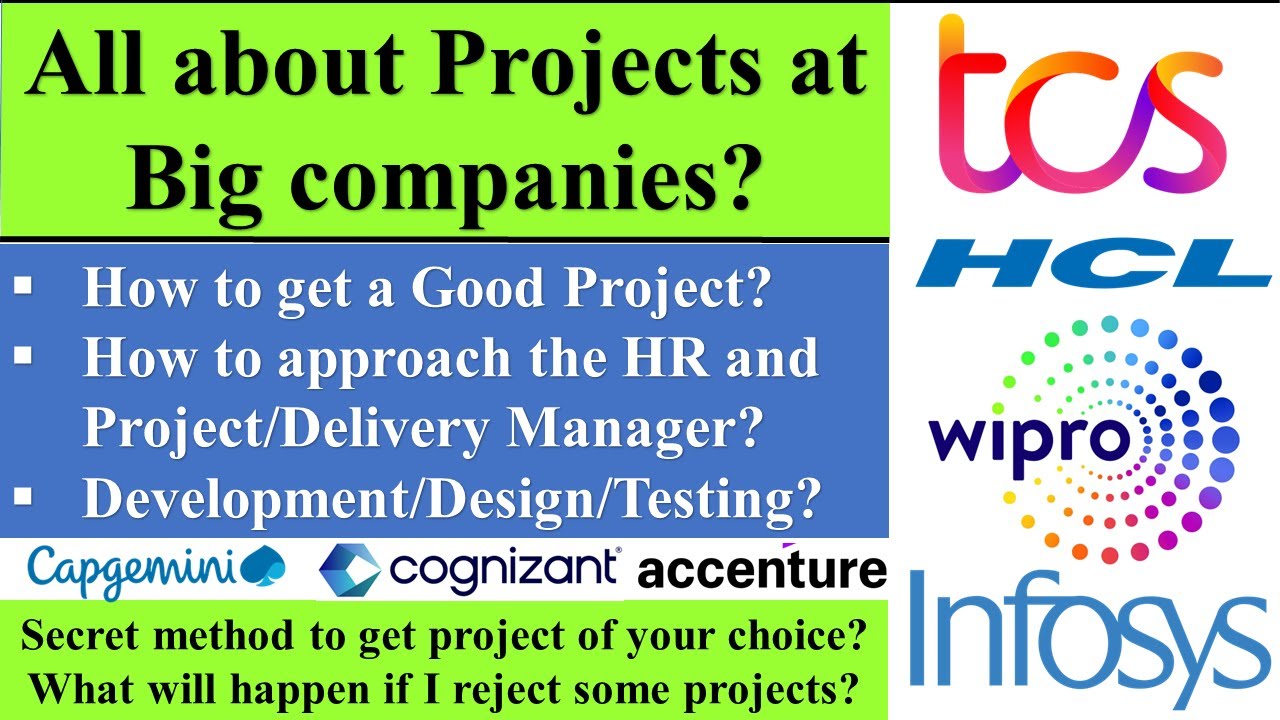 How to get a Good Project in IT Companies?💻 | #TCS #Wipro #Infosys #Cognizant #Capgemini #Accenture