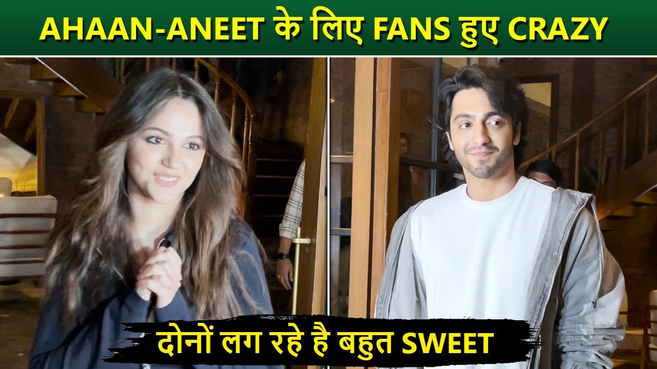 Ahaan Panday & Aneet Padda Surprise Fans in Public! ❤️ Viral Selfie Moment