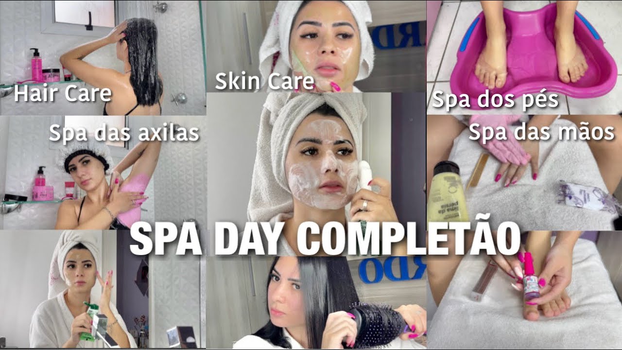 SPA DAY EM CASA 💗✨ | cabelo, skin care, spa dos pés, spa das mãos e +