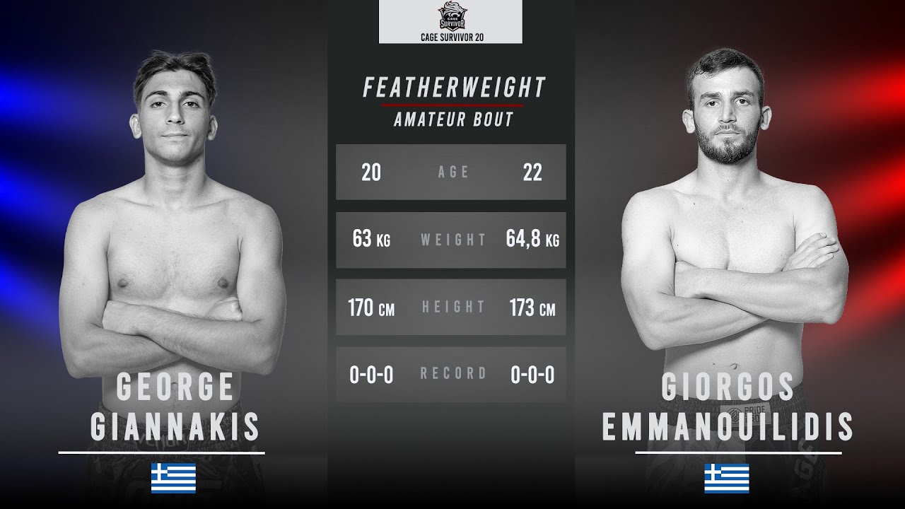 Cage Survivor 20: George Giannakis vs. Giorgos Emmanouilidis Full Fight