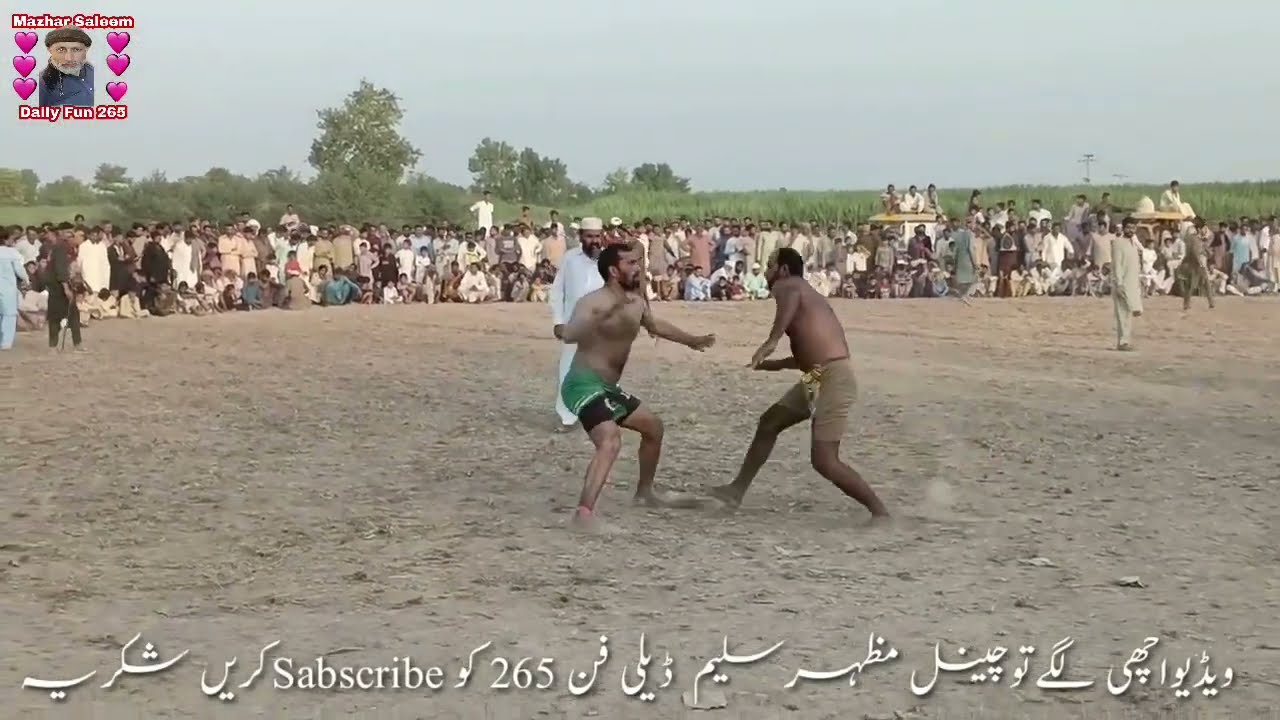 کبڈی میچ دربار حضرت بابا بودے شاہ سرکار گدی نشین پیر بابا رضاحسین قمر شاہ صاحب چک نمبر 265جھنگ
