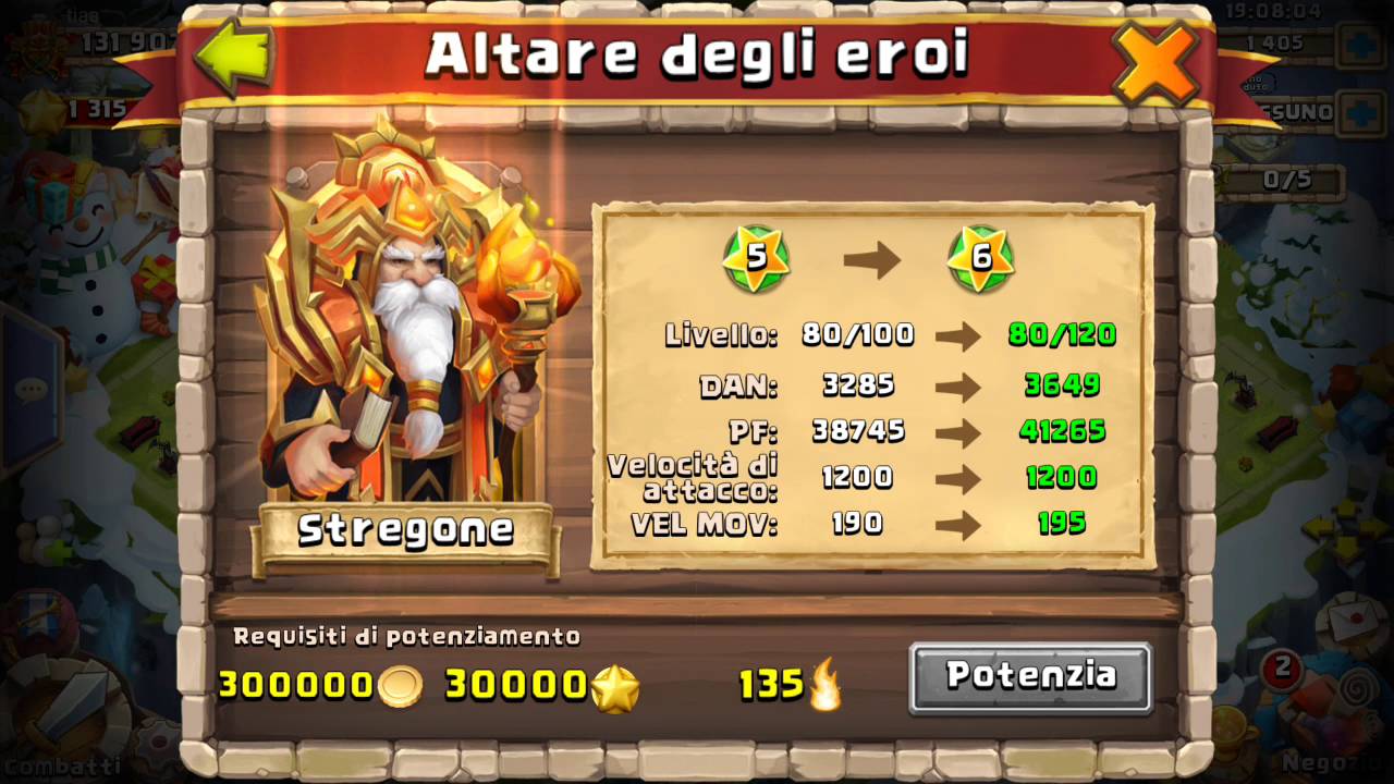 Castle Clash - Evoluzione Stregone