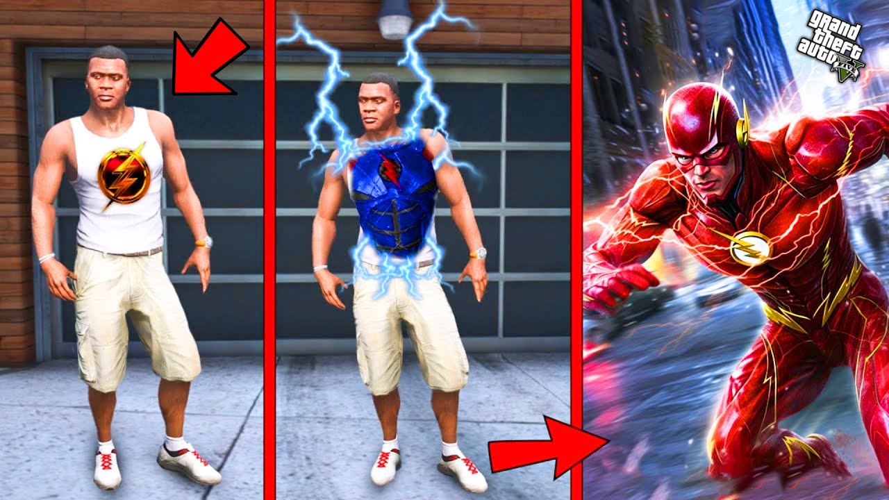 FRANKLIN Upgrading TO THE STRONGEST FLASH in GTA 5 || GTA5 AVENGERS (GTA 5 mods)