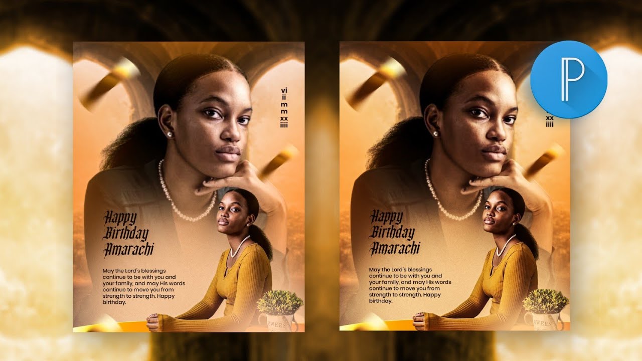 Amazing Birthday Flyer Design in Pixellab #pixellab #pixellabtutorial