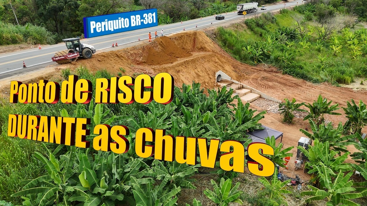 [BR-381] RESULTADOS das CHUVAS RECENTES CAUSAM DESMORONAMENTOS na FAIXA EXTERNA DA RODOVIA