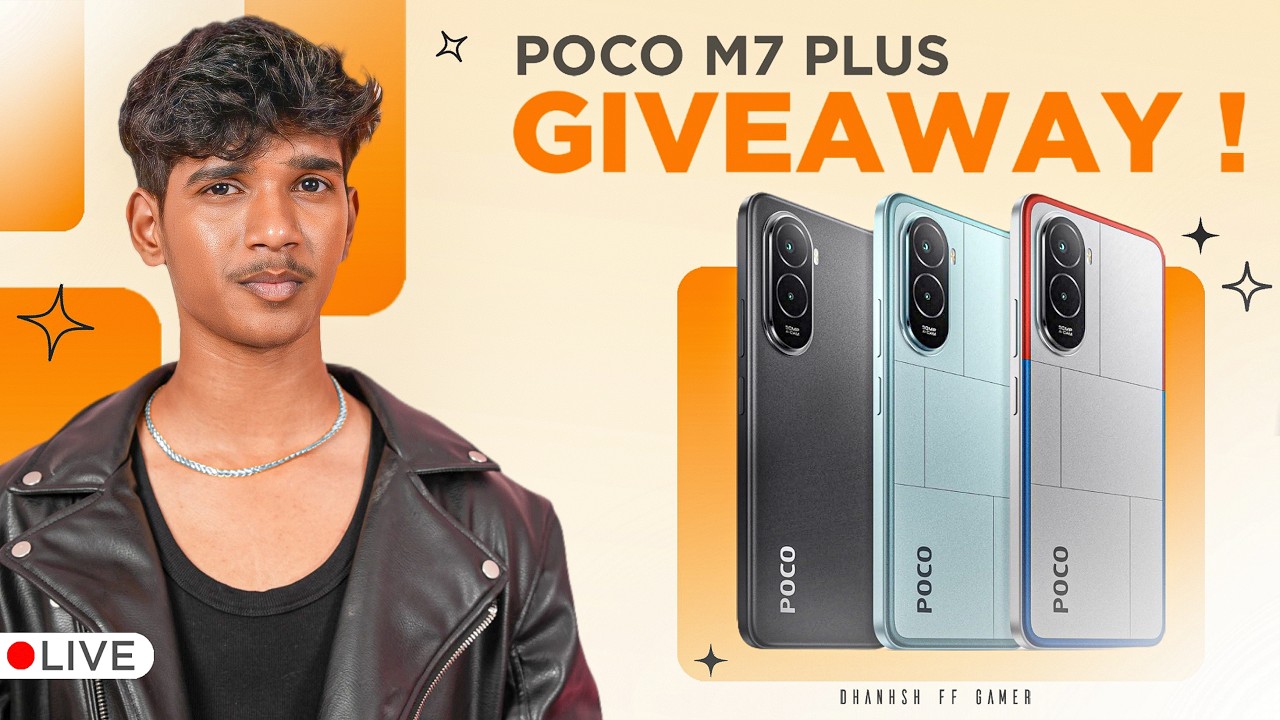 POCO M7 PLUS GIVEAWAY 🔥🎁 | LIVE NOW 🔴 | Dhanush FF Gamer #dfg #freefire