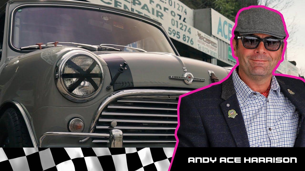 "Whizz" historic racing Mini Cooper S with Andy Ace Harrison