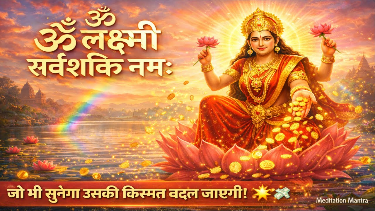 ॐ श्री लक्ष्मी सर्वशक्ति नमः | Om Shri Lakshmi Sarvashakti Namah | Lakshmi Mantra Meditation Music