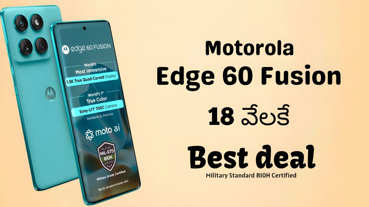 Motorola Edge 60 Fusion - Best Deal | MediaTek Processor | Dolby Atmos | Quad Curved Display |Telugu