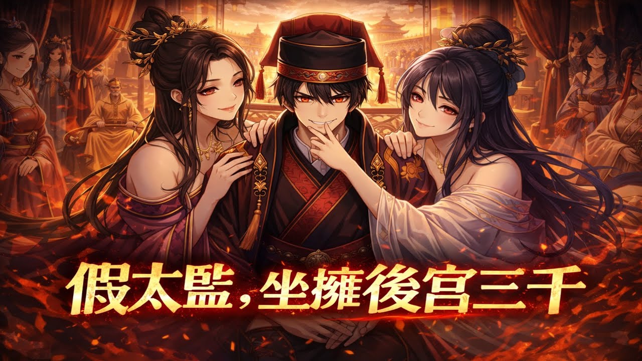 沙雕動畫《假太監，坐擁後宮三千》·穿越古代成假太監，開局拿下美艷皇后！坐擁後宮三千佳麗，竟從卑微奴才逆襲成權傾朝野的九千歲！