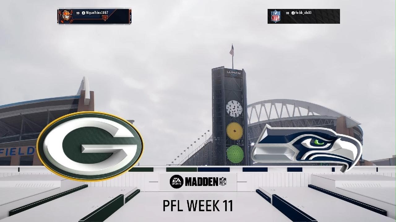 Packers vs Seattle // Week 11 // Temp. 3 // PFL League