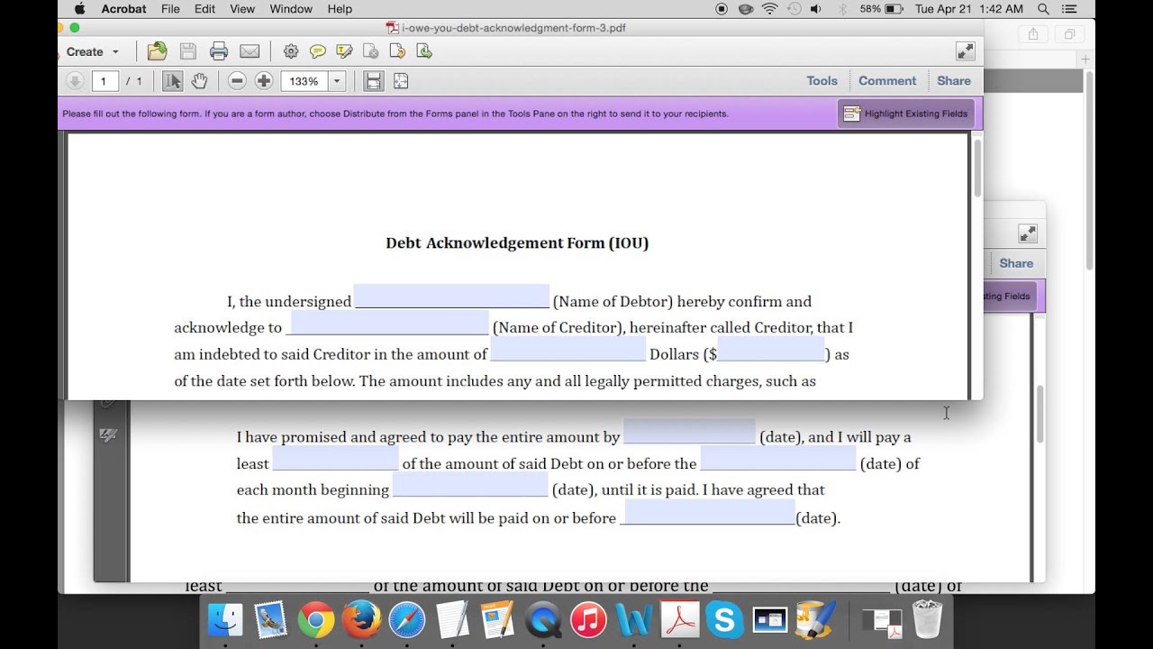 How to Write an IOU Form in PDF & Word