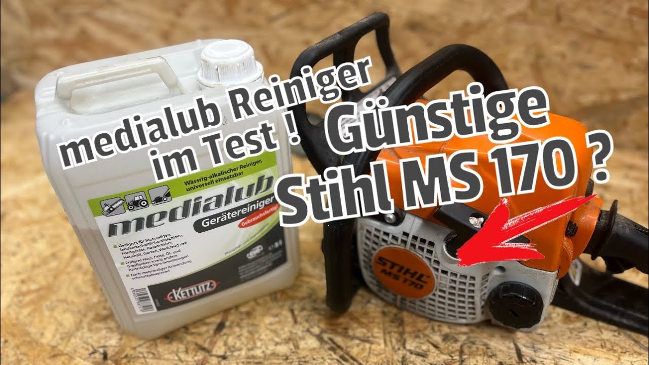 Was verbringt die Stihl MS 170 & Medialub Gerätereiniger im Test !