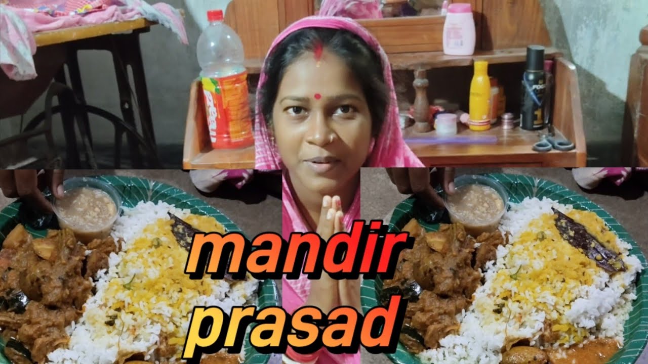 Eating prasad shiv tample || Aruaa arnna dali // Salama khata ghanta tarakari vari badhiya
