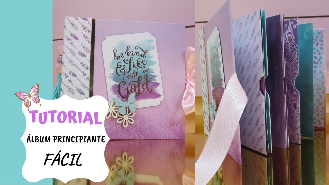 TUTORIAL Álbum principiante FÁCIL // Scrapbooking