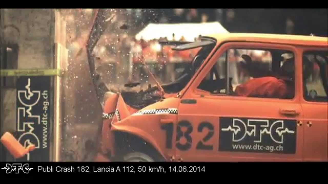 Frontaufprall/collision frontale 50 km/h, Lancia A112