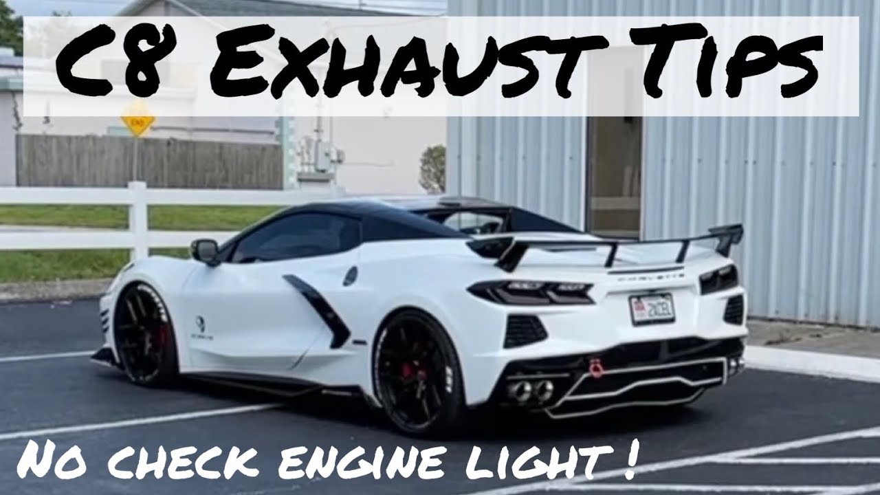 Corvette C8 Exhaust  Tip Change  - More Sound -No Check Engine Light