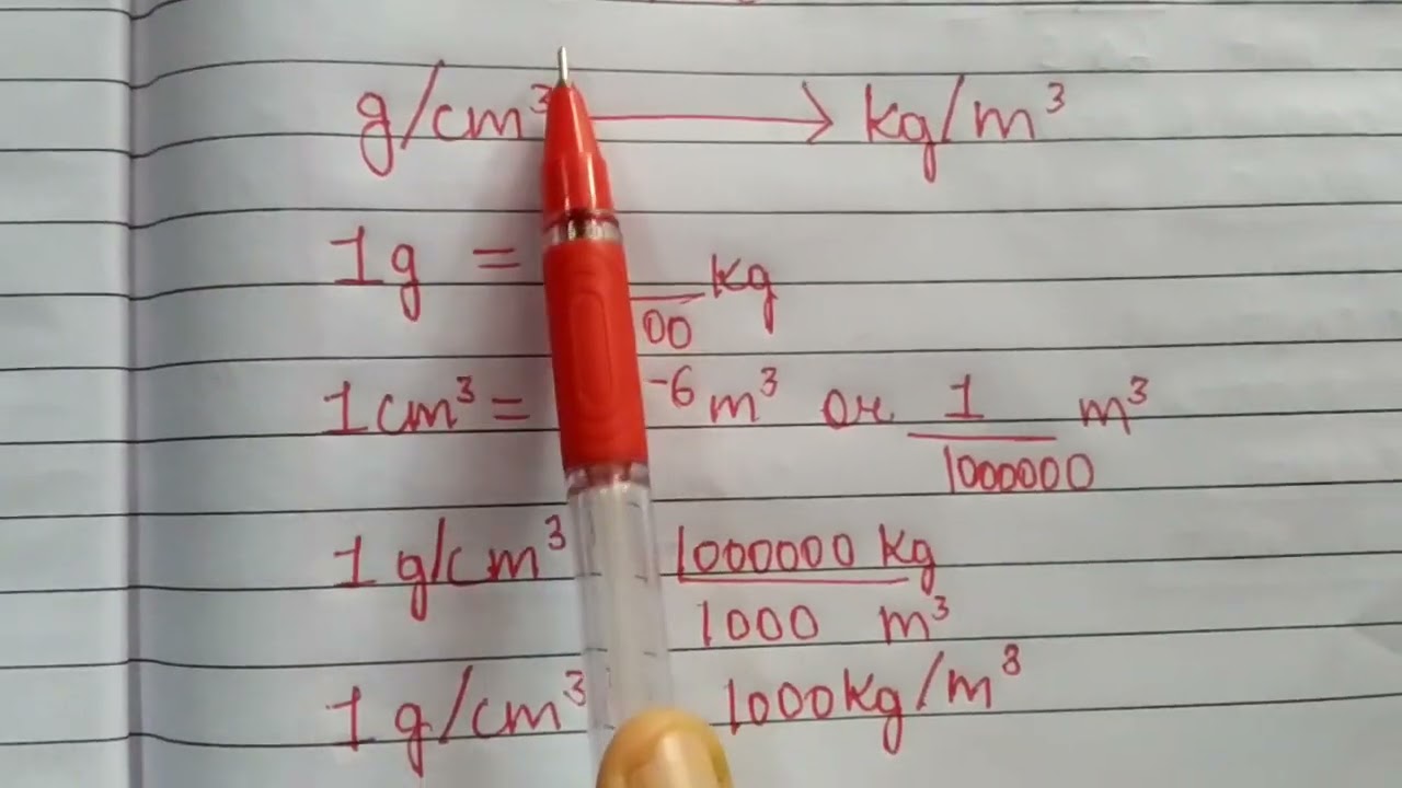 Relationship between kg/m3 to g/cm3 and g/cm3 to kg/m3 🤔🤔.in easy way.