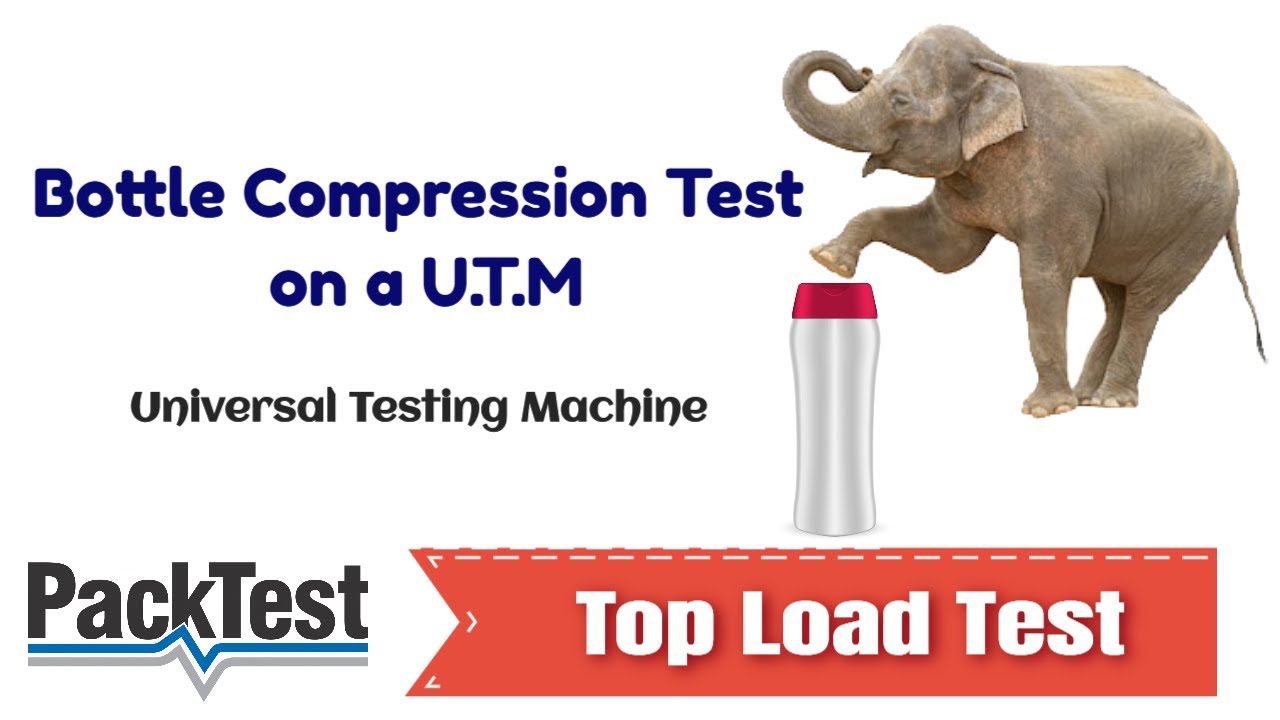 Bottle Compression Test on UTM M100 2X Pro by PackTest.com