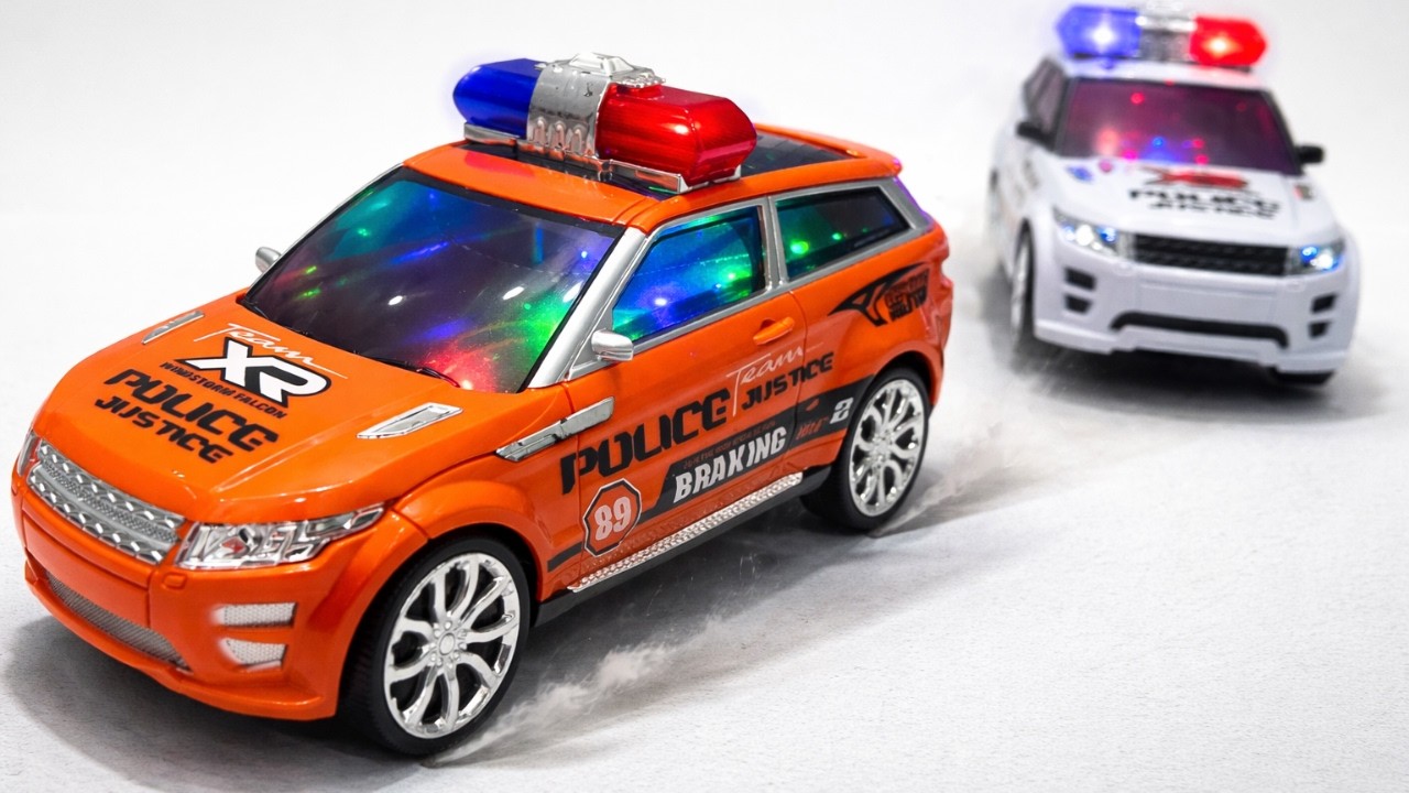 RC Engineering Truck & Electric Police Car Unboxing Realistic RC Mechanical Sounds | ASMR Video
