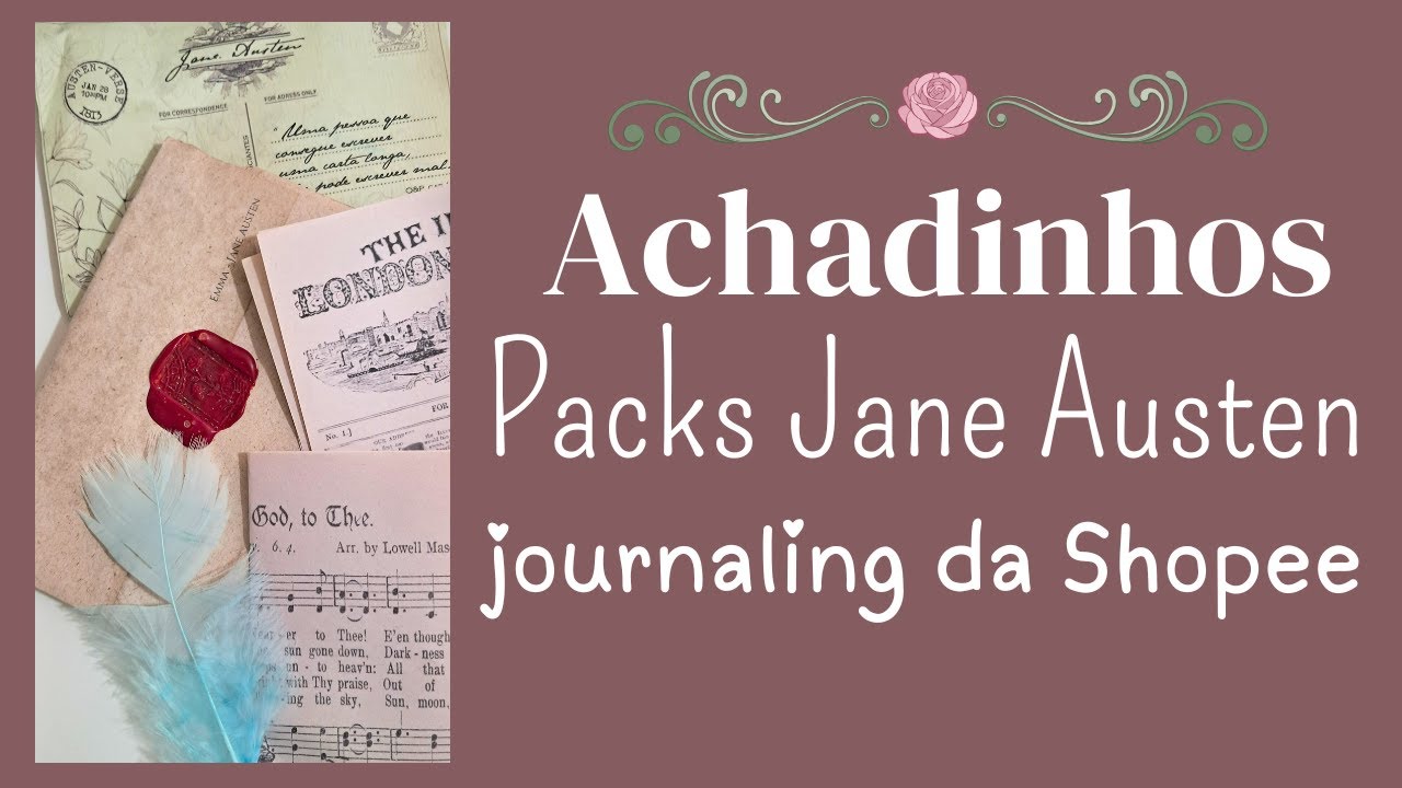 Achadinhos - Packs Jane Austen - Journaling da Shopee - Vibe Vintage