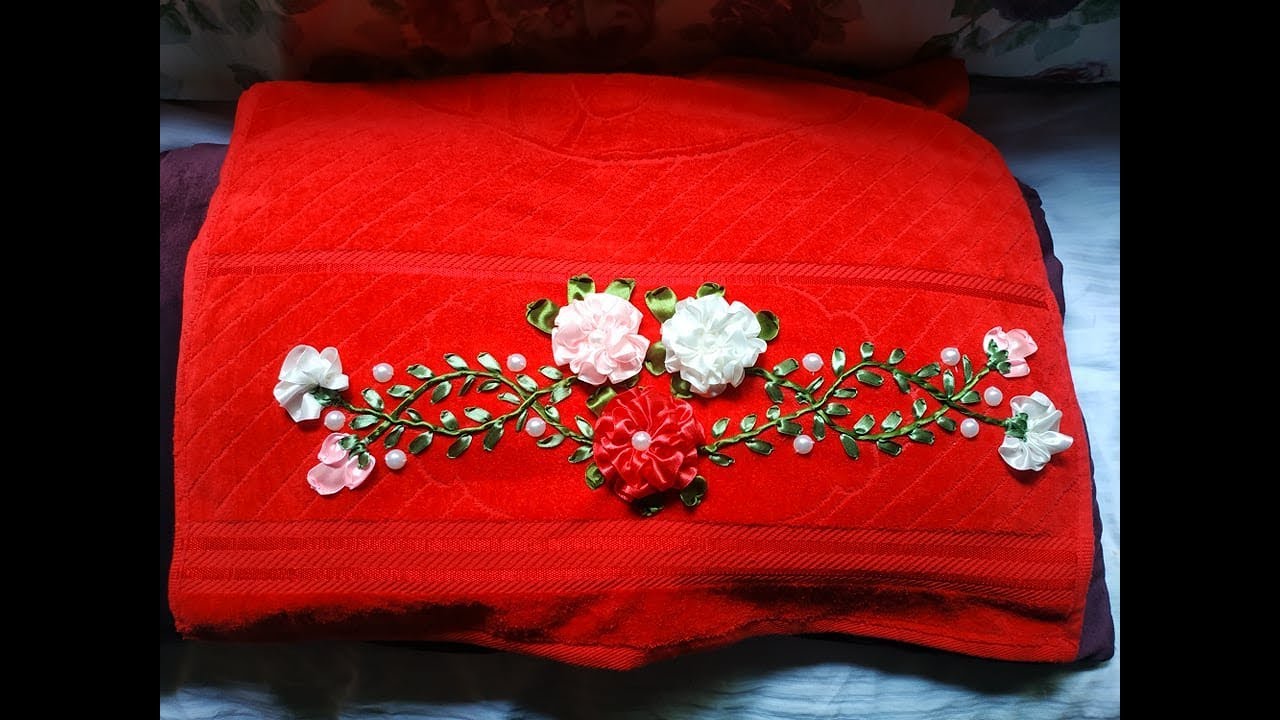 اللي عايزه تجدد فوطها تعالي اقولك نجددها ازاي🌺 D.I.Y Embroidery Flower